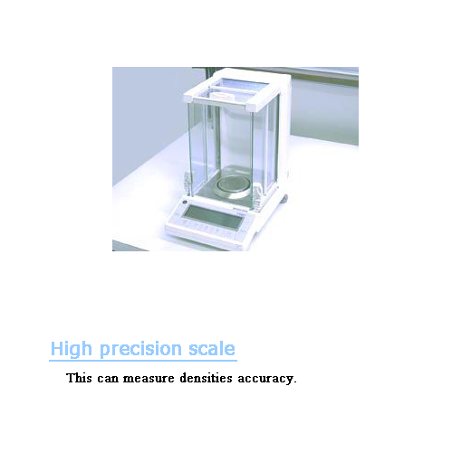 High precision scale